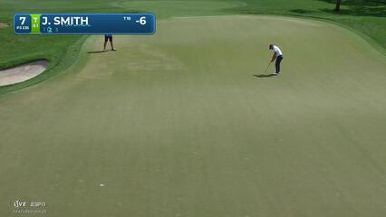 Jordan L Smith drains 49-foot birdie putt on No. 7 at Cognizant Classic