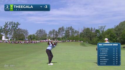 Sahith Theegala's 137-yard approach sets up birdie on No. 2 at RBC Canadian