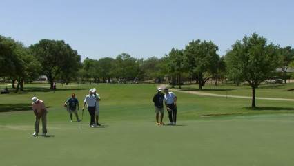 Scott Parel buries a lengthy birdie putt at Invited Classic