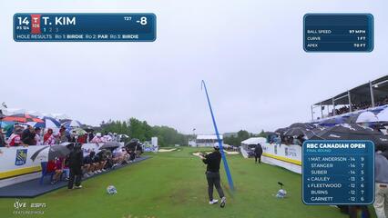 Tom Kim hits tee shot to 13 feet, sets up birdie on No. 14 at RBC Canadian