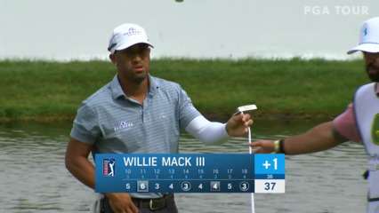 Willie Mack III lands the approach to set up birdie at John Deere