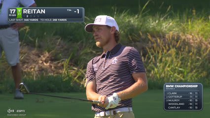 Kristoffer Reitan sinks 6-foot putt for birdie on No. 17 at BMW Championship