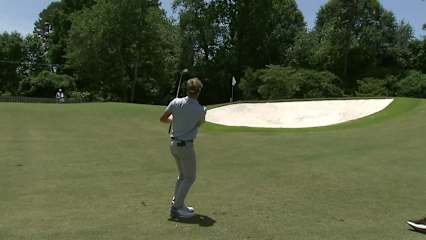 Tyson Alexander chips it tight to set up birdie at BMW Charity Pro-Am