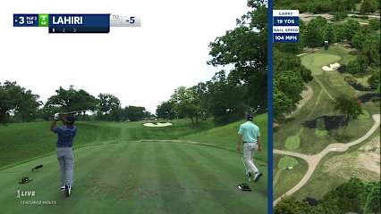 Anirban Lahiri dials in tee shot and birdies at John Deere
