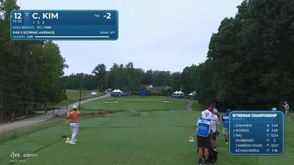 Chan Kim sinks a 21-foot birdie putt on No. 12 at Wyndham