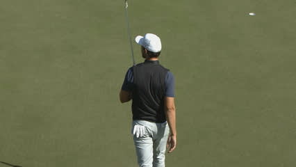 Jamie Lovemark's birdie putt on No. 14 at Valspar