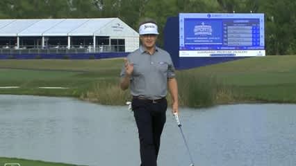David Toms grabs a birdie on No. 9 at Zurich
