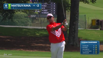 Hideki Matsuyama gets up-and-down from 108 yards for birdie on No. 8 at Wyndham