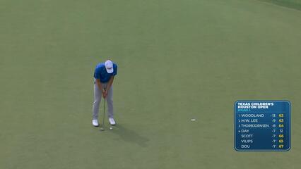 Jesper Svensson sinks 7-foot birdie putt on No. 6 at Texas Children's