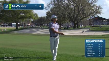 Min Woo Lee sinks 8-foot birdie putt on No. 12 at Arnold Palmer