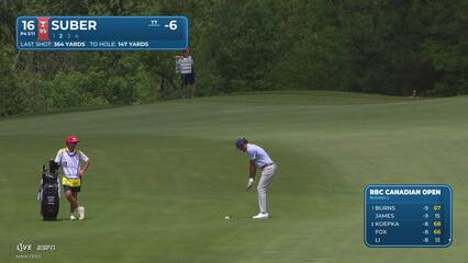 Jackson Suber's 147-yard approach sets up birdie on No. 16 at RBC Canadian