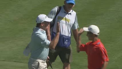 Blaine McCallister is the solo leader at Nature Valley First Tee Open