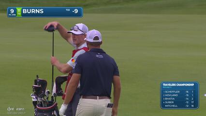 Sam Burns's 135-yard approach sets up birdie on No. 9 at Travelers