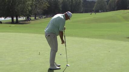 Thomas Bjørn makes birdie on No. 9 at Dominion Energy Charity Classic