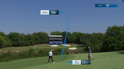 Adrien Dumont de Chassart makes birdie on No. 18 at Compliance Solutions