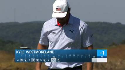 Kyle Westmoreland makes short putt for birdie at Korn Ferry Tour Champ
