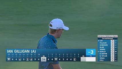 Ian Gilligan drains an 8-footer for birdie at Shriners Children's Open