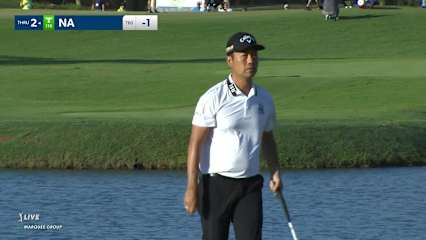 Kevin Na's 15-foot birdie putt at Mexico Open