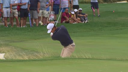 Michael Brennan sinks 8-foot putt for birdie on No. 4 at Rocket Classic