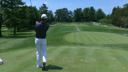 Wes Roach's clever tee shot sets up tap-in birdie at Quicken Loans