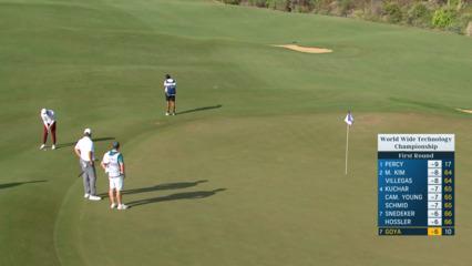 Tano Goya sinks birdie putt from off the green at World Wide Technology