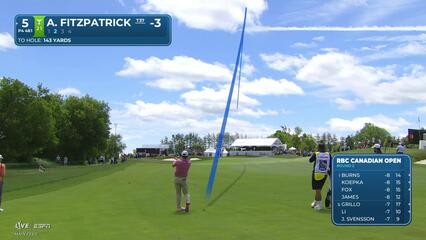 Alex Fitzpatrick gets up-and-down from 144 yards for birdie on No. 5 at RBC Canadian