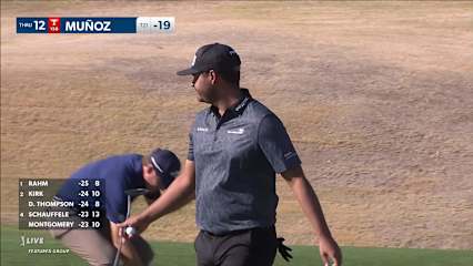 Sebastián Muñoz makes birdie on No. 12 at The American Express