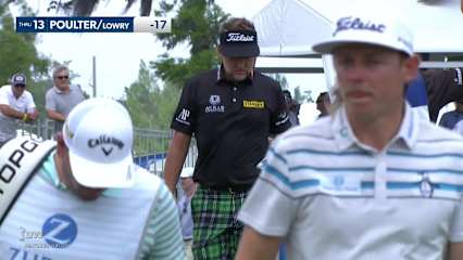 Ian Poulter makes birdie on No. 13 at Zurich Classic