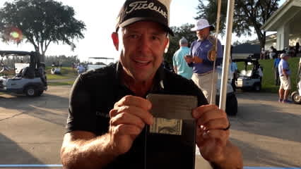 Club pro gets emotional in scorers tent after securing card