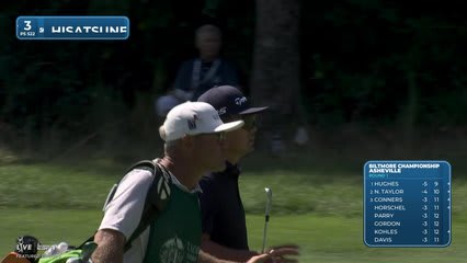 Ryo Hisatsune drains 6-foot putt for birdie on No. 3 at Biltmore Championship