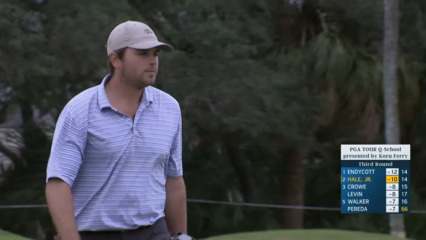 Blaine Hale, Jr. drains long birdie putt at PGA TOUR Q-School