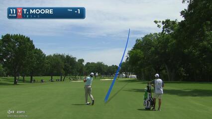 Taylor Moore sinks 4-foot birdie putt on No. 11 at Charles Schwab