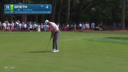 Jordan Spieth's 127-yard approach sets up birdie on No. 12 at RBC Heritage