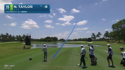 Nick Taylor hits tee shot to 14 feet, sets up birdie on No. 15 at Cadillac