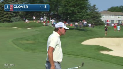 Lucas Glover gets up-and-down from 131 yards for birdie on No. 1 at 3M Open