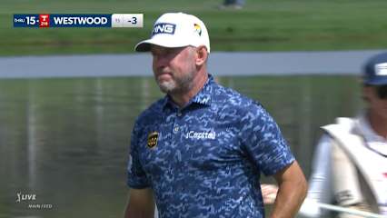 Lee Westwood chips it close to set up birdie at Arnold Palmer