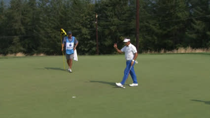 K.J. Choi rolls in lengthy birdie putt at Boeing Classic