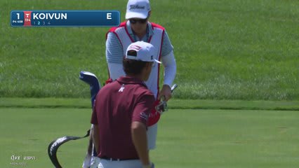Jackson Koivun gets up-and-down from 96 yards for birdie on No. 1 at 3M Open