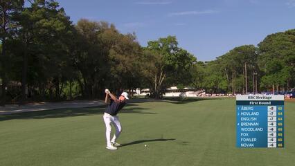 Matt Fitzpatrick drains 6-foot putt for birdie on No. 15 at RBC Heritage