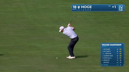Tom Hoge hits 120-yard approach to 6 feet, sets up birdie on No. 18 at Procore