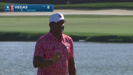 Jhonattan Vegas holes out 14-foot birdie putt on No. 6 at Arnold Palmer
