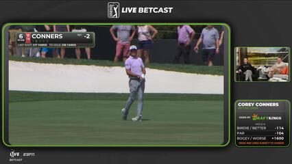 Corey Conners makes 10-foot birdie putt on No. 6 at Arnold Palmer