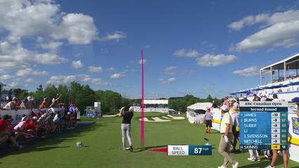 David Skinns hits tee shot to 23 inches, sets up birdie on No. 14 at RBC Canadian