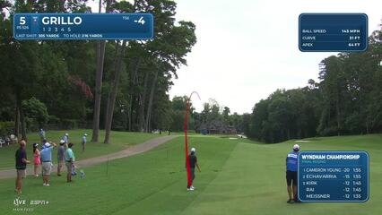 Emiliano Grillo makes birdie on No. 5 at Wyndham