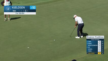 Søren Kjeldsen makes birdie on No. 15 at Regions Tradition
