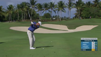 Aaron Wise's 104-yard approach sets up birdie on No. 6 at Corales Puntacana