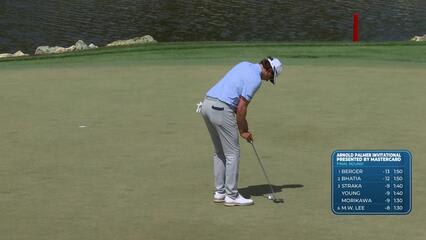 Nico Echavarria makes birdie on No. 13 at Arnold Palmer