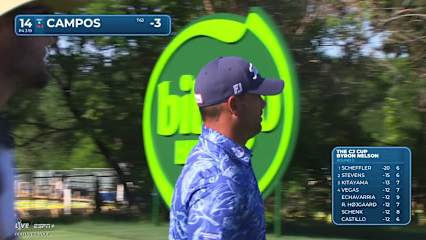 Rafael Campos makes birdie on No. 14 at THE CJ CUP