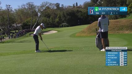 Matt Fitzpatrick hits 126-yard approach to 9 feet, sets up birdie on No. 5 at The Genesis
