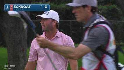 Austin Eckroat drains 12-foot birdie putt on No. 1 at Charles Schwab